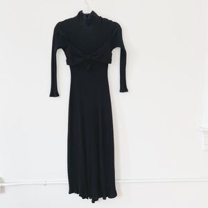 Mara Hoffman Front Tie Dress in Black